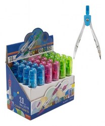 Циркуль Нева Маркет CJ-11 металлический, в пластиковом футляре, ассорти