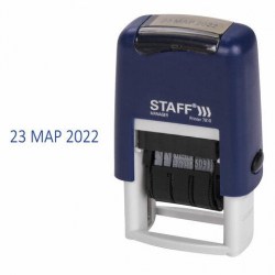 Датер Staff 237432 ленточный, пластик, 1стр, 22х4мм буквы