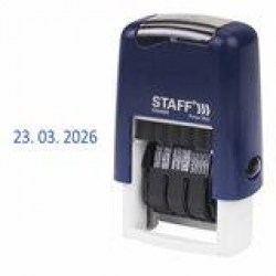 Датер Staff 237433 ленточный, пластик, 1стр, 22х4мм цифры