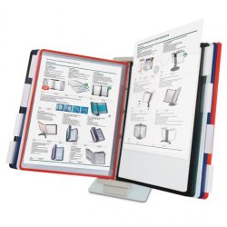 Демосистема настольная/настенная Brauberg 236717 Solid серая 10 панелей, черный/серый/красный