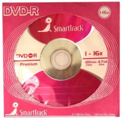 Диск DVD-R 4,7Gb Smart Track 16X бумажный конверт ST000778