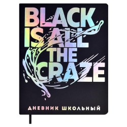 Дневник Феникс 62208 "Black isall the craze" 1-11 классы, кожзам, cофт-тач, ляссе