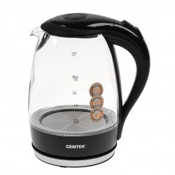 Электрочайник CENTEK CT-0042 черный, стекло