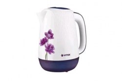 Электрочайник VITEK 7061 MC бело-фиолетовый, пластик