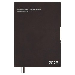 Ежедневник А4 2026г. Феникс 70206 ШЕВРЕТ ГЛОССЕ коричневый, кожзам, 120л.