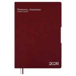 Ежедневник А4 2026г. Феникс 70207 ШЕВРЕТ ГЛОССЕ бордовый, кожзам, 120л.
