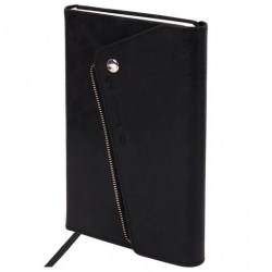 Ежедневник А5 2026г. Brauberg 117399 "Jacket" черный, под кожу, магнитный клапан