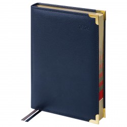 Ежедневник А5 2026г. Delucci DD4_90501 черный, фактурная кожзам, золотой срез 184л. 381816