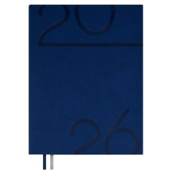Ежедневник А5 2026г. Феникс 70213 КАССАНДРА синий, кожзам, 176л., ляссе