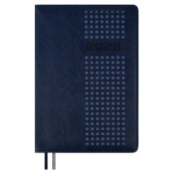 Ежедневник А5 2026г. Феникс 70216 ШЕВРО синий, кожзам, 176л., ляссе