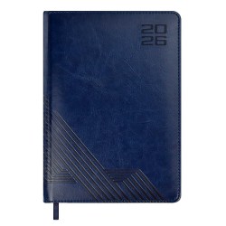 Ежедневник А5 2026г. Феникс 70221 САРИФ синий, кожзам, 176л, ляссе