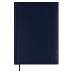 Ежедневник А5 2026г. Феникс 70226 НАППА синий, кожзам, 176л, ляссе
