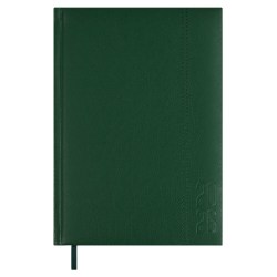 Ежедневник А5 2026г. Феникс 70228 НАППА темно-зеленый, кожзам, 176л, ляссе