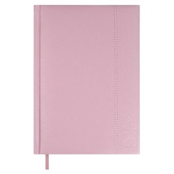Ежедневник А5 2026г. Феникс 70230 НАППА розовый, кожзам, 176л, ляссе