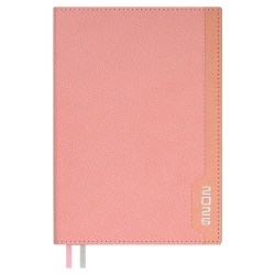 Ежедневник А5 2026г. Феникс 70235 ДЖУТ розовый, кожзам, 176л., ляссе