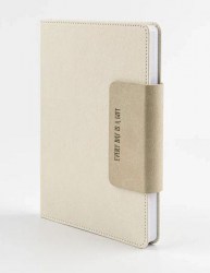 Ежедневник А5 Альфа-Тренд 310182 "Палермо" светло-бежевый+т/бежевый магнитный клапан, тв. переплет