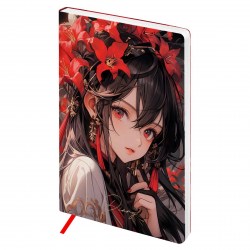 Ежедневник А5 БиДжи DuA5_22221 "Anime. Girl" кожзам, мягкий переплет,136л.  ляссе 370251 