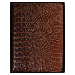 Ежедневник А5+ Феникс 67177 АЛЛИГАТОР черный, кожзам, кремовый блок, 160л. ляссе