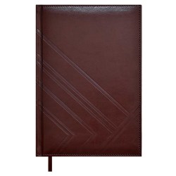 Ежедневник А5 Феникс 67198 САРИФ эконом коричневый кожзам, недатир, 176л.146х211мм