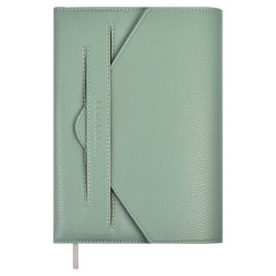 Ежедневник А5 Феникс 67204 НАППА ЭКСТРА оливковый, кожзам, кремовый блок, 160л.,146х211мм, ляссе