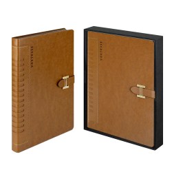 Ежедневник А5+ Феникс 70578 ПРИСТИН бежевый, кожзам, 160л. недатир 146х211мм, ляссе