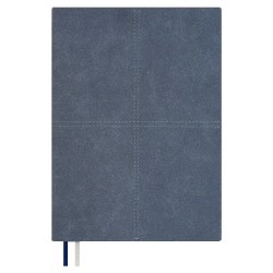 Ежедневник А5+ Феникс 70587 НУБУК пепельно-голубой, кожзам, 160л. недатир 146х211мм, ляссе