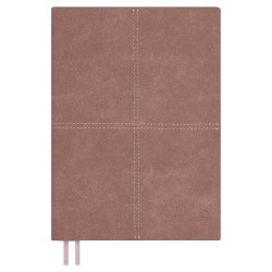 Ежедневник А5+ Феникс 70588 НУБУК пепельно-розовый, кожзам, 160л. недатир 146х211мм, ляссе