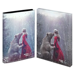 Ежедневник А5 Феникс 70663 МАША И МЕДВЕДЬ кожзам, кремовый блок, 120л. ляссе