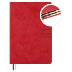 Ежедневник А6+ 2026г. Феникс 70293 ТИВОЛИ ГЛОСС красный, кожзам, 176л. с вырубкой
