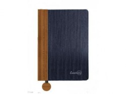 Ежедневник Феникс 38994 А5 192л. "ДЖИНС" серый недатир. мягк. переплет