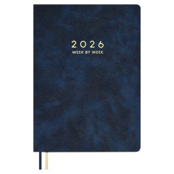 Еженедельник А4 2026г. Феникс 70329 "ТИВОЛИ ДЕЛАВЭ" синий, кожзам, 80л.