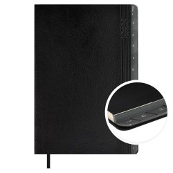 Еженедельник А5 2026г. Феникс 70334 "БУЙВОЛ" черный, кожзам, 80л.