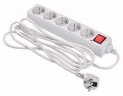 Фильтр сетевой BURO 500SL-3-G 3м 5 розеток серый (пакет п/э) 354124