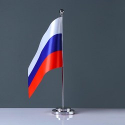 Флаг  РФ 15*22см настолн. "Конференция" h штока 33см 5122442