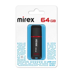 Флэш-диск Mirex KNIGHT BLACK 64GB  ecopack 13600-FMUKNT64