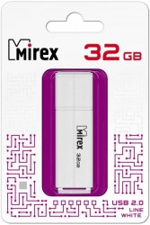 Флэш-диск Mirex LINE WHITE 32GB ecopack 13600-FMULWH32