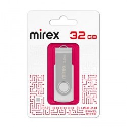 Флэш-диск Mirex SWIVEL WHITE 32GB  ecopack 13600-FMUSWT32
