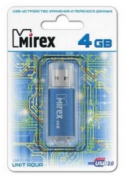 Флэш-диск Mirex UNIT AQUA 4GB  ecopack 13600-FMUAQU04