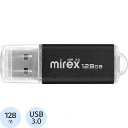 Флэш-диск Mirex UNIT BLACK 128GB USB3,0 13600-FM3UB128