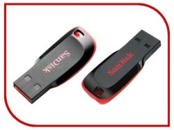 Флэш-диск SanDisk USB Flash 16Gb SDCZ50-016 G-B35 "Cruzer Blade" красный, черный