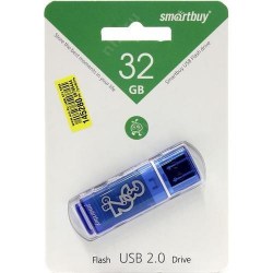 Флэш-диск Smart Buy 32Gb USB2.0 Glossy SB32GBGS-B голубой 230855