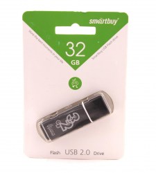 Флэш-диск Smart Buy 32Gb USB2.0 Glossy SB32GBGS-K черный 230854