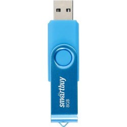Флэш-диск Smart Buy 8Gb Twist USB 2.0 SB008GB2TWB синий Flash Drive 365498