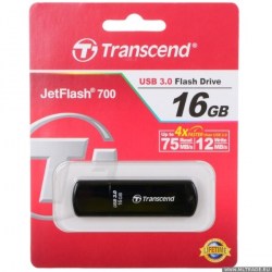 Флэш-диск Transcend 16GB TS16GJF700 USB 3.0 Jet Flash 700 черный 607453