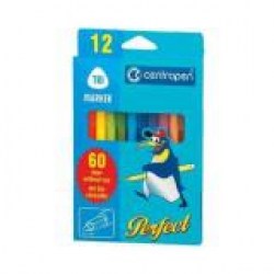 Фломастеры 12цв. Centropen 2510/12 Perfect невысыхающие, треуг корпус Ф029448