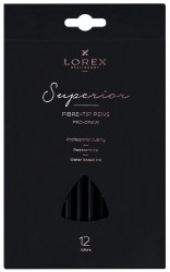 Фломастеры 12цв. Lorex LXFPPD12-SP "PRO-DRAW SUPERIOR" трехгранные 209841