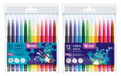 Фломастеры 12цв. Schoolformat ФЛ12-СМДН "Smart Dino" круглые, смываемые 256792