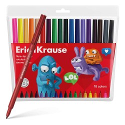 Фломастеры 18цв. ErichKrause 61832 Jolly Friends Super Washable