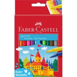 Фломастеры 24цв. Faber-Castell Замок смываемые картон 554202