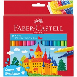 Фломастеры 36цв. Faber-Castell Замок смываемые картон 554203